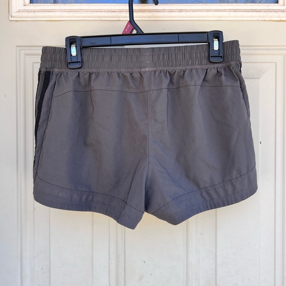 Adidas Women's Charcoal Shorts size medium with black stripe - Picture 2 of 6